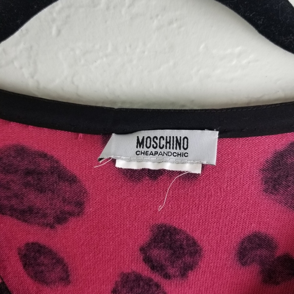 Moschino Cheap And Chic Red Black Spotted Blouse - Picture 4 of 7